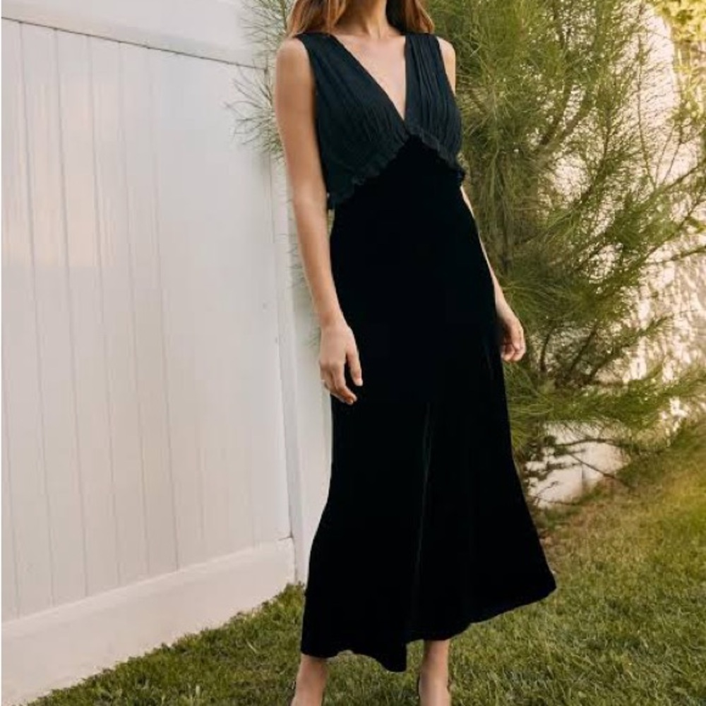 Rails Gilda Dress - Black Velvet XXS